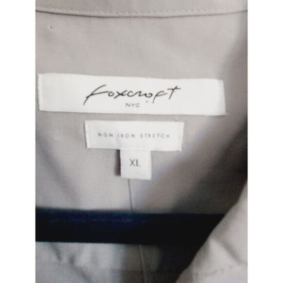 Foxcroft NYC XL Women’s Long Sleeve Easy Care Solid Poplin Blouse SilverGray NWT - Picture 6 of 10